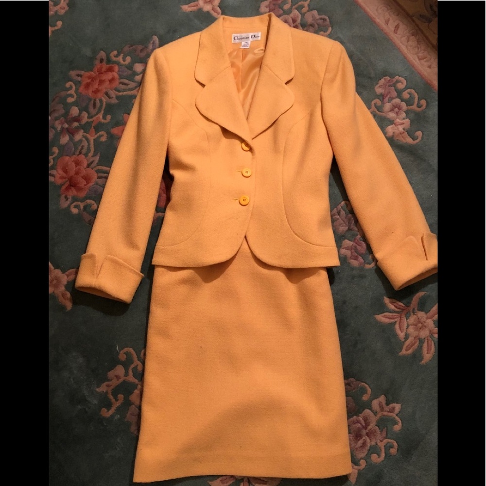 Woman’s Golden Yellow Two-piece Wool Suit